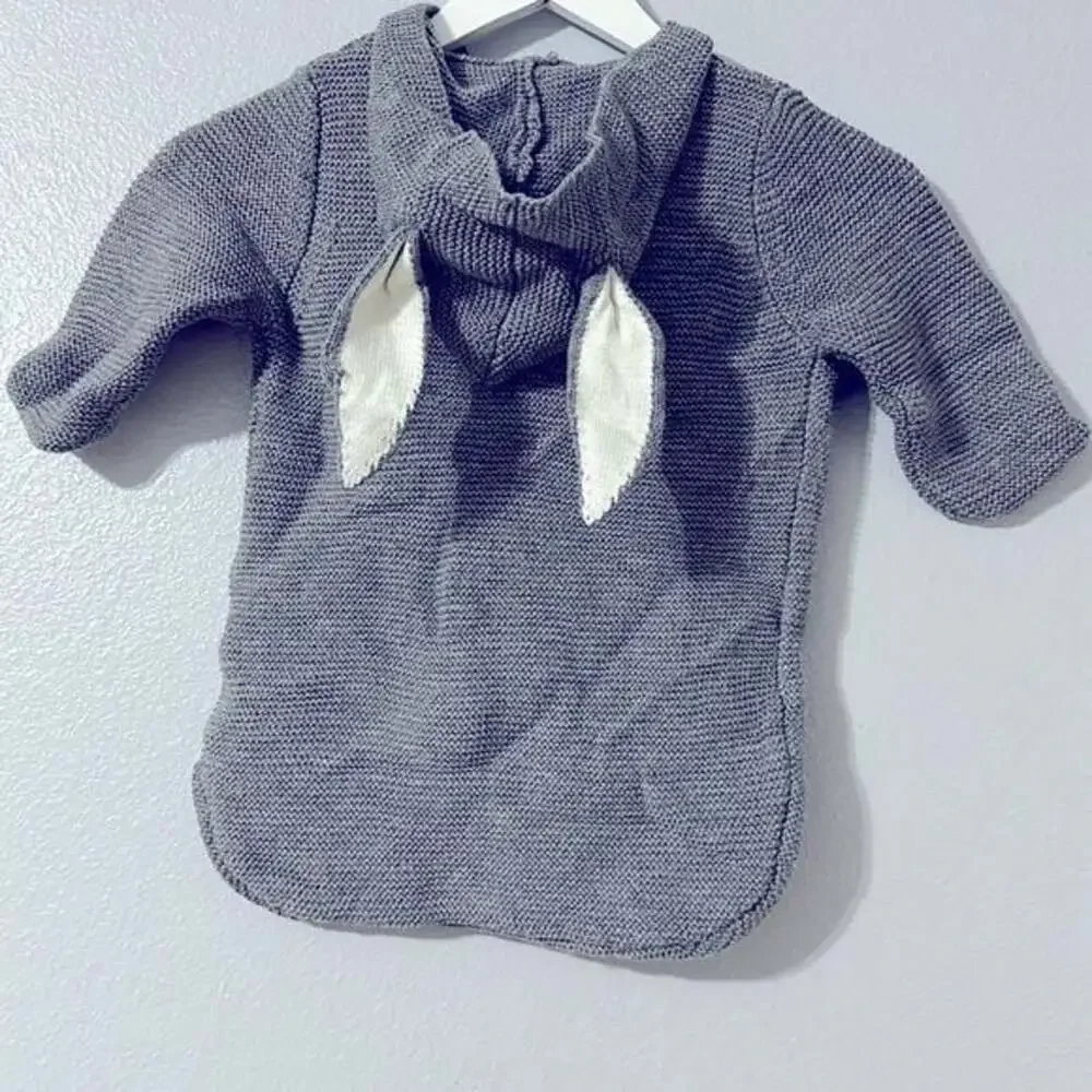 Baby Knitting Rabbit Sleeping Bags Hold Blanket